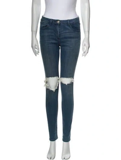 Pre-owned 3x1 Mid-rise Skinny Leg Jeans In Blue