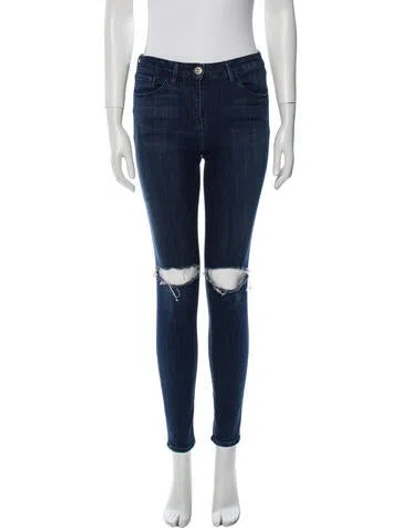 Pre-owned 3x1 Mid-rise Skinny Leg Jeans In Blue