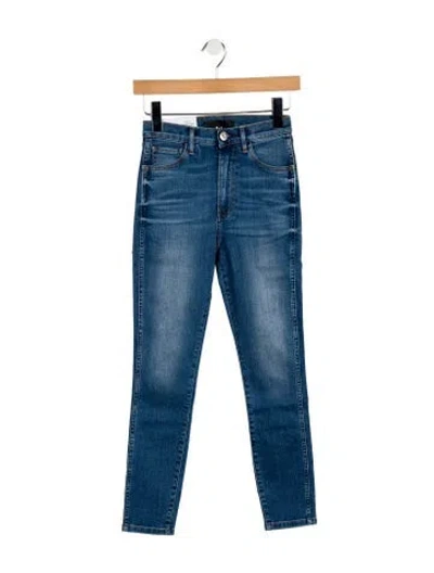 Pre-owned 3x1 Mid-rise Skinny Leg Jeans In Blue