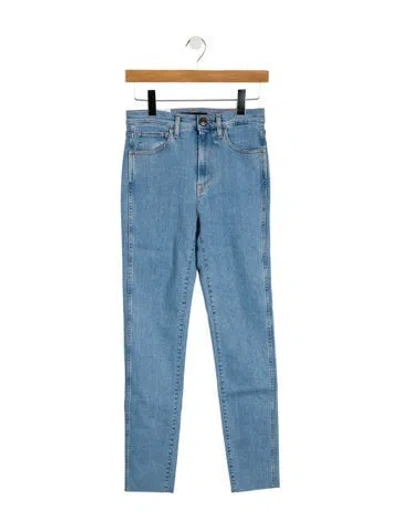 Pre-owned 3x1 Mid-rise Skinny Leg Jeans In Blue