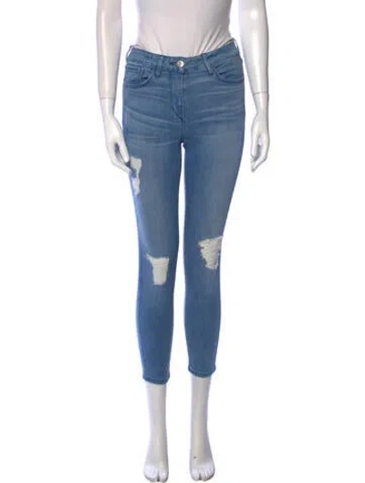 Pre-owned 3x1 Mid-rise Skinny Leg Jeans In Blue
