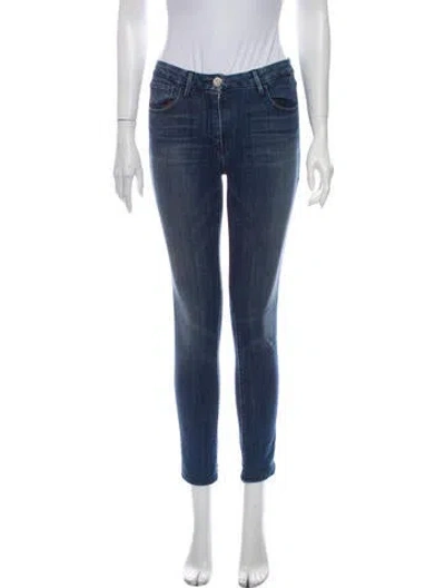Pre-owned 3x1 Mid-rise Skinny Leg Jeans In Blue