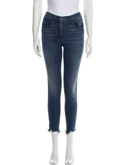 Pre-owned 3x1 Mid-rise Skinny Leg Jeans In Blue