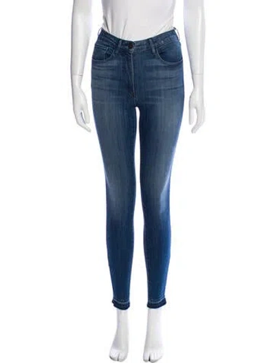 Pre-owned 3x1 Mid-rise Skinny Leg Jeans In Blue