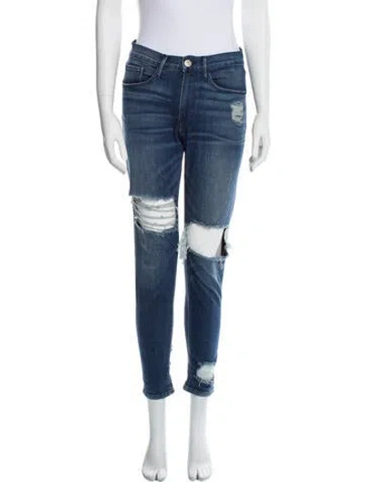 Pre-owned 3x1 Mid-rise Skinny Leg Jeans In Blue