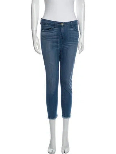 Pre-owned 3x1 Mid-rise Skinny Leg Jeans In Blue