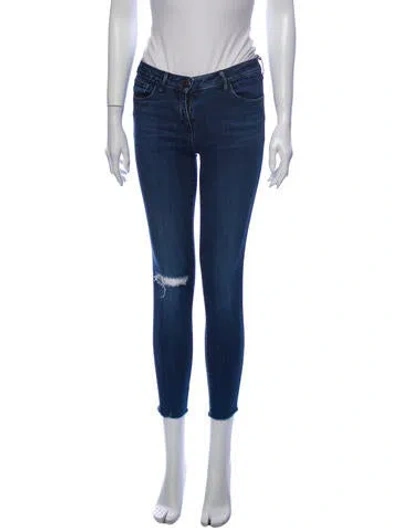 Pre-owned 3x1 Mid-rise Skinny Leg Jeans In Blue