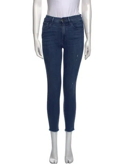Pre-owned 3x1 Mid-rise Skinny Leg Jeans In Blue
