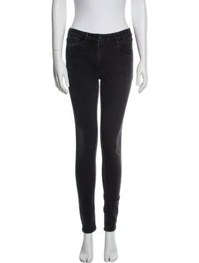 Pre-owned 3x1 Mid-rise Skinny Leg Jeans In Gray