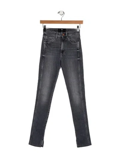 Pre-owned 3x1 Mid-rise Skinny Leg Jeans In Gray