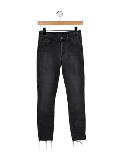 Pre-owned 3x1 Mid-rise Skinny Leg Jeans In Gray