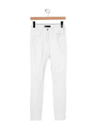 Pre-owned 3x1 Mid-rise Skinny Leg Jeans In White