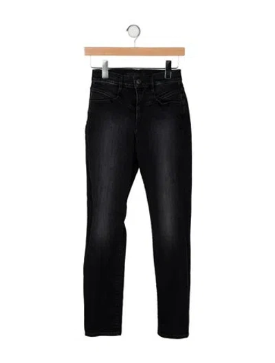 Pre-owned 3x1 Mid-rise Straight Leg Jeans In Black