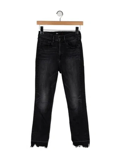 Pre-owned 3x1 Mid-rise Straight Leg Jeans In Black