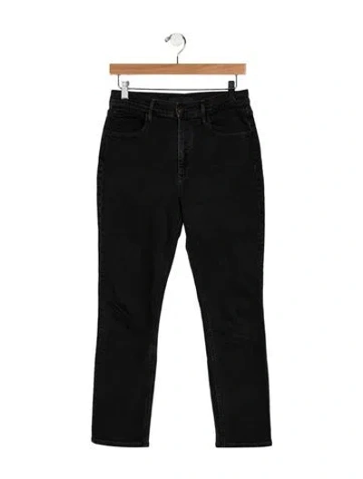 Pre-owned 3x1 Mid-rise Straight Leg Jeans In Black