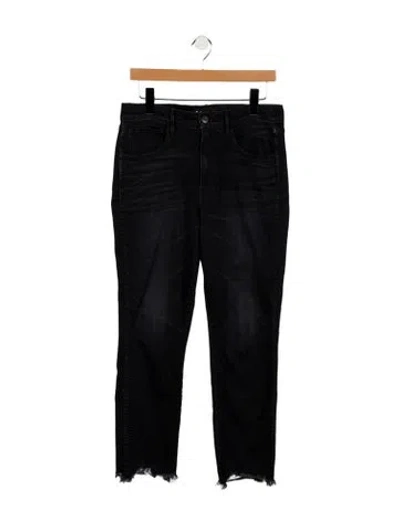 Pre-owned 3x1 Mid-rise Straight Leg Jeans In Black