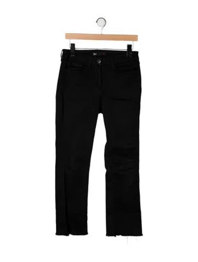 Pre-owned 3x1 Mid-rise Straight Leg Jeans In Black