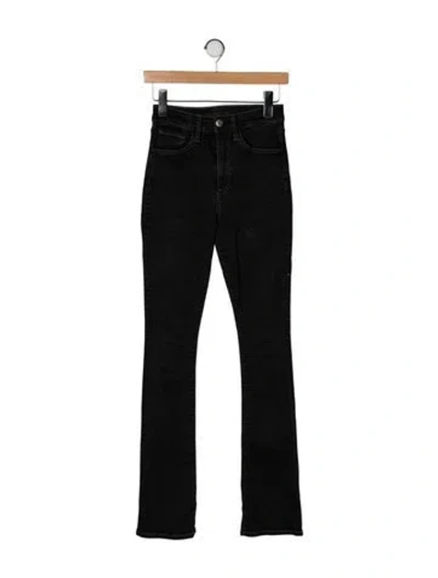 Pre-owned 3x1 Mid-rise Straight Leg Jeans In Black