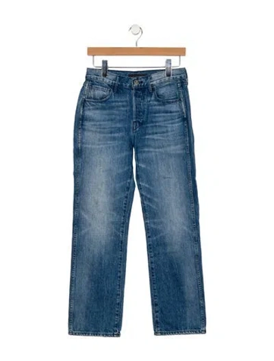 Pre-owned 3x1 Mid-rise Straight Leg Jeans In Blue