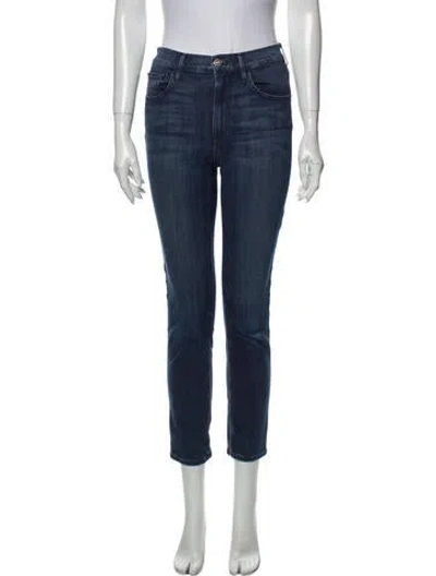 Pre-owned 3x1 Mid-rise Straight Leg Jeans In Blue