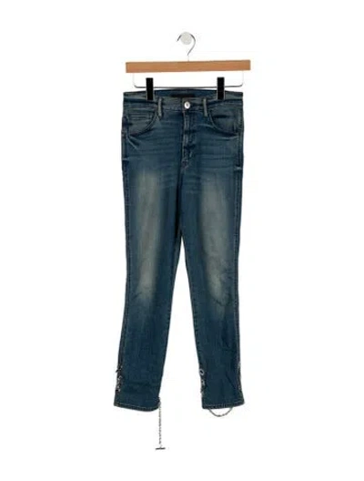 Pre-owned 3x1 Mid-rise Straight Leg Jeans In Blue