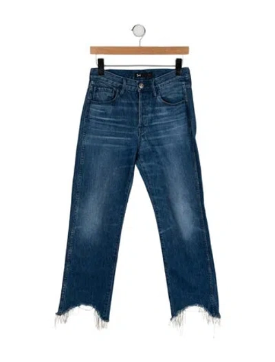 Pre-owned 3x1 Mid-rise Straight Leg Jeans In Blue
