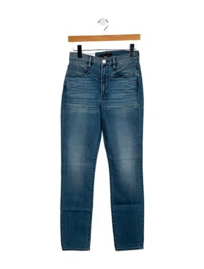 Pre-owned 3x1 Mid-rise Straight Leg Jeans In Blue