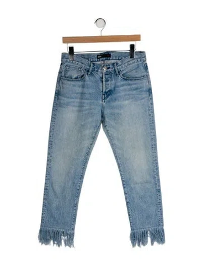 Pre-owned 3x1 Mid-rise Straight Leg Jeans In Blue