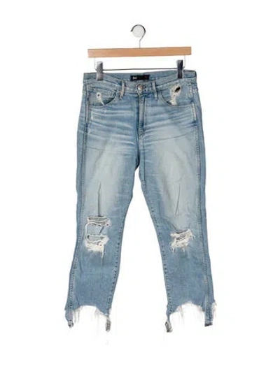 Pre-owned 3x1 Mid-rise Straight Leg Jeans In Blue
