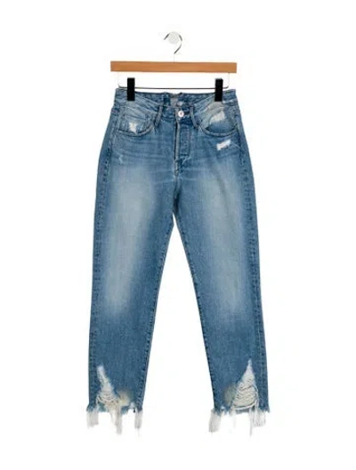 Pre-owned 3x1 Mid-rise Straight Leg Jeans In Blue