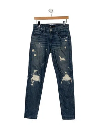 Pre-owned 3x1 Mid-rise Straight Leg Jeans In Blue