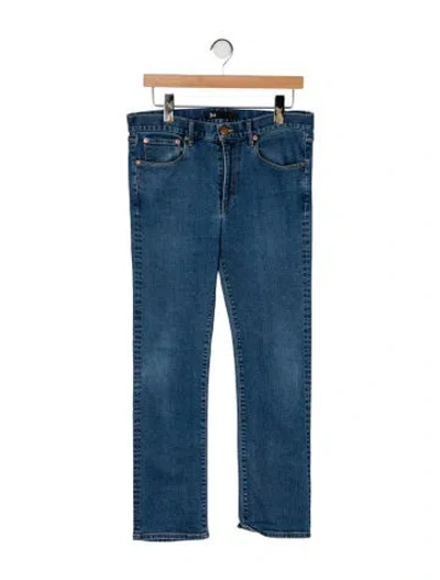 Pre-owned 3x1 Mid-rise Straight Leg Jeans In Blue