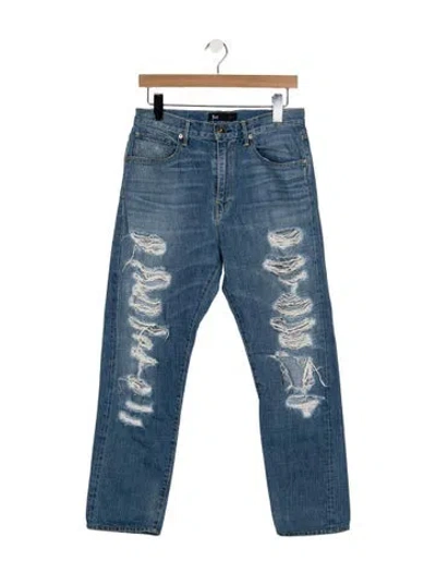 Pre-owned 3x1 Mid-rise Straight Leg Jeans In Blue