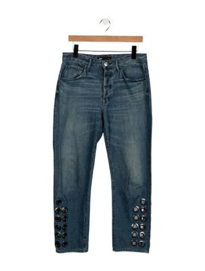 Pre-owned 3x1 Mid-rise Straight Leg Jeans In Blue