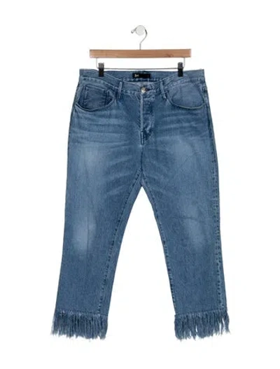 Pre-owned 3x1 Mid-rise Straight Leg Jeans In Blue