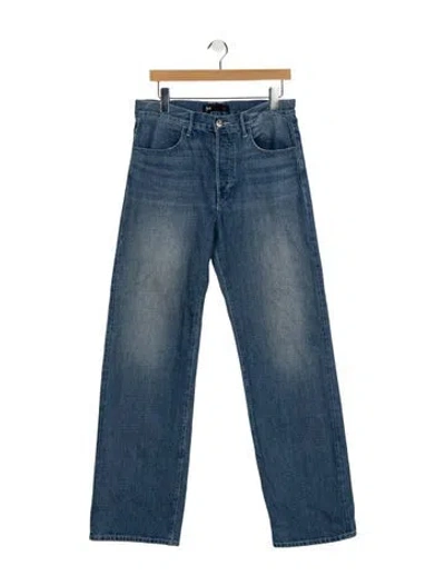 Pre-owned 3x1 Mid-rise Straight Leg Jeans In Blue