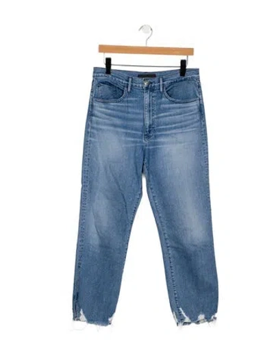 Pre-owned 3x1 Mid-rise Straight Leg Jeans In Blue