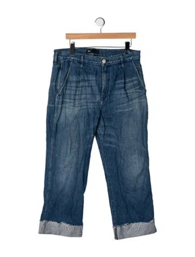 Pre-owned 3x1 Mid-rise Straight Leg Jeans In Blue