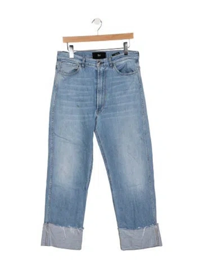 Pre-owned 3x1 Mid-rise Straight Leg Jeans In Blue