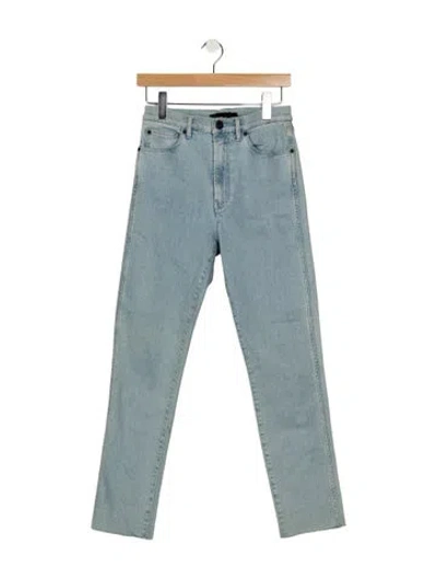 Pre-owned 3x1 Mid-rise Straight Leg Jeans In Blue
