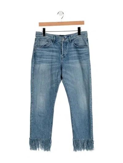 Pre-owned 3x1 Mid-rise Straight Leg Jeans In Blue