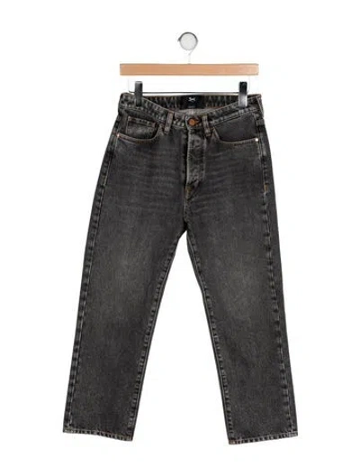 Pre-owned 3x1 Mid-rise Straight Leg Jeans In Gray