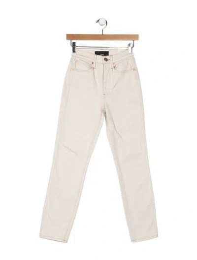 Pre-owned 3x1 Mid-rise Straight Leg Jeans In Neutral