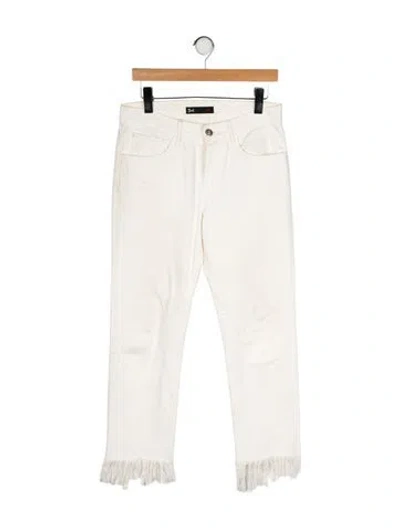 Pre-owned 3x1 Mid-rise Straight Leg Jeans In Neutral