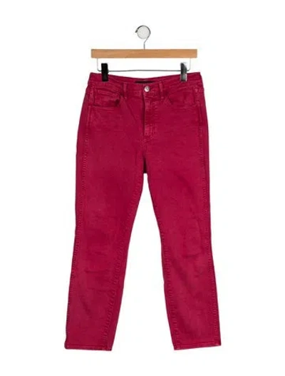 Pre-owned 3x1 Mid-rise Straight Leg Jeans In Red