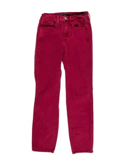 Pre-owned 3x1 Mid-rise Straight Leg Jeans In Red