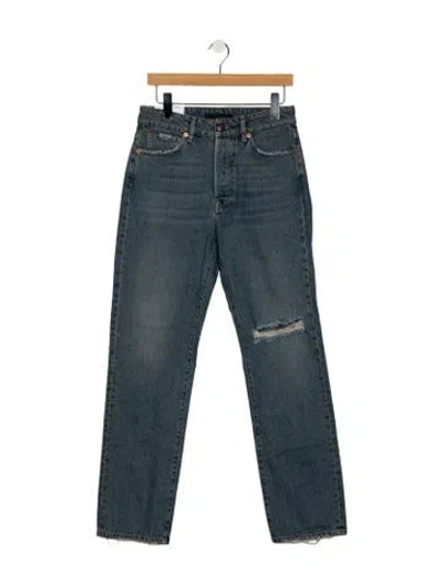 Pre-owned 3x1 Mid-rise Straight Leg Jeans W/ Tags In Blue