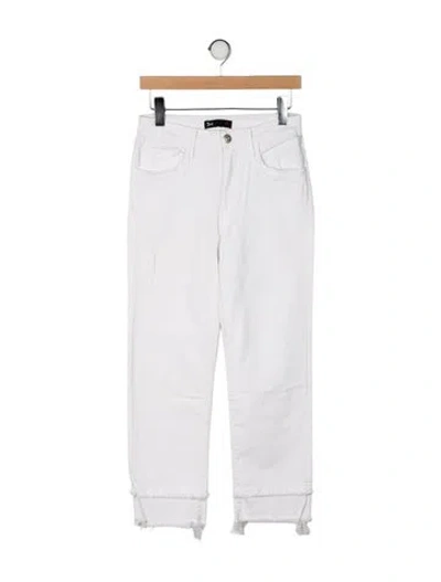 Pre-owned 3x1 Mid-rise Straight Leg Jeans In White