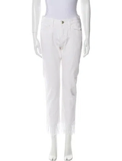 Pre-owned 3x1 Mid-rise Straight Leg Jeans In White