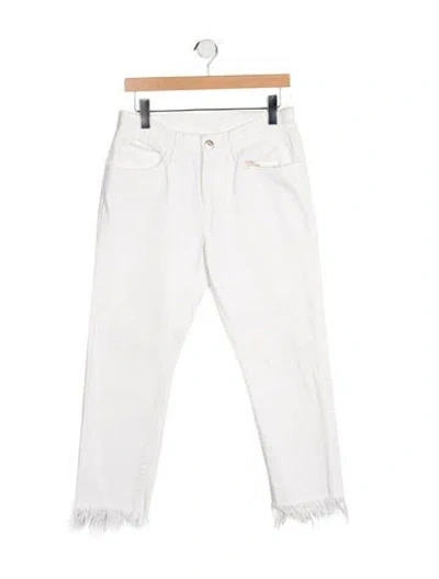 Pre-owned 3x1 Mid-rise Straight Leg Jeans In White
